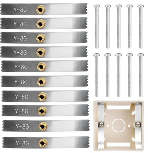 Back Box Repair Clip Kit 10PCS 86 Type - Professional Heavy Duty Wall Socket Fixing Tool with Adjustable Support Rods & Screw Hooks for Secure Electrical Outlet Maintenance & DIY Repairs