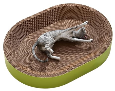 Kratzbrett Aus Pappe, Katzenkorb Und Schlafplatz Für Drinnen, Interaktives Kratzspielzeug Für Wohnzimmer Schlafzimmer Spielbereich