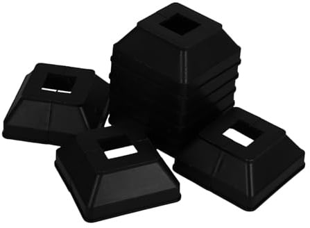 Pfostenschutz Pfostenabdeckung 8 Stück PVC Schwarz für Geländer | Pyramidenpfostenkappe, Deckabdeckungen, Geländerabdeckung, Zaunhalterung, Universelle Passform für Draußen