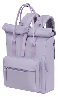 American Tourister Urban Groove UG16 Mono - Damen Rucksack, Wasserabweisend, Freizeitrucksack für Alltag mit verstecktem Rückenfach, 17 L, Lavendel