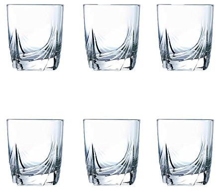 Luminarc Ascot Old Fashion Tumbler Set, 300ml, Set of 6, Transparent in Clear Glass