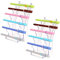 BTSKY 2 Pack Acrylic 6 Slots Pen Display Stand - Transparent Pen Holder Makeup Brush Rack Organizer E-cigarette Holder, Organizer Frame Holder For Home Office or Store Usage