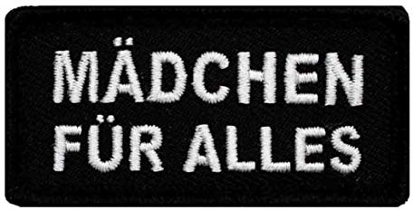 Café Viereck ® Lustiges Fun Bundeswehr Patch Gestickt mit Klett – 6 cm x 3 cm - Mädchen