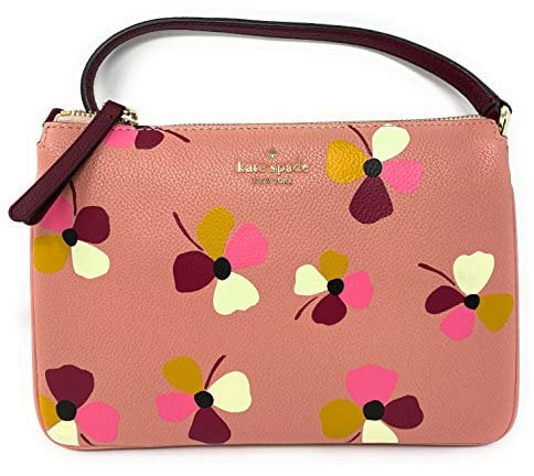 Kate Spade New York Triple Gusset Crossbody (Dusk Buds Pink multi)