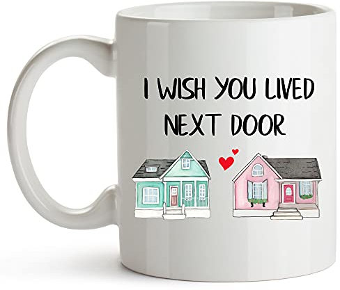 YouNique Designs Long Distance Freundschaftstasse, 325 ml, Umzug Tasse für Freunde, Umzug Langstrecke Freund Tasse, Langstrecke Großeltern Tasse, Langstrecke Tasse für Mutter (weiß)