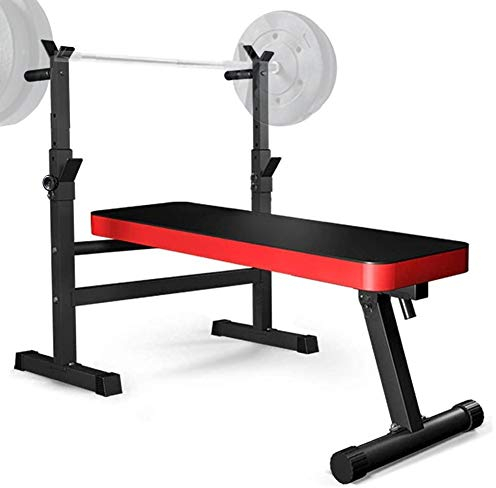 Hantelbank Verstellbar mit Ablage, Kraftstation Fitnessbank Stahl Trainingsbank, Faltbar, Verstellbar, Fitnessbank bis 200KG Belastbar, ideal für Ganzkörpertraining