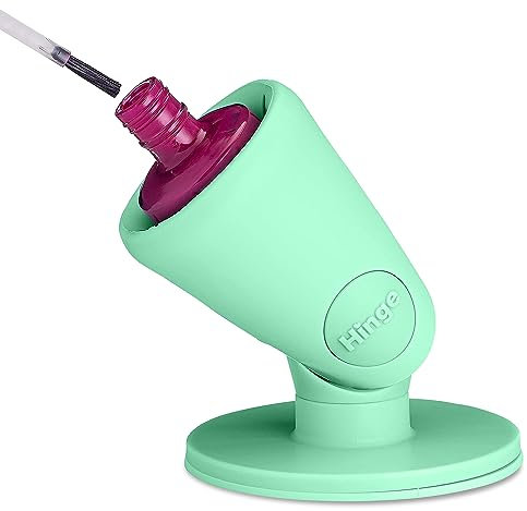 Tweexy Hinge Untippable Nail Polish Bottle Holder | Anti-Spill Stand, Tilted, IntelliStick Airlock Suction | Fingernail Painting, Art Tools | Accessories (Cucumber)