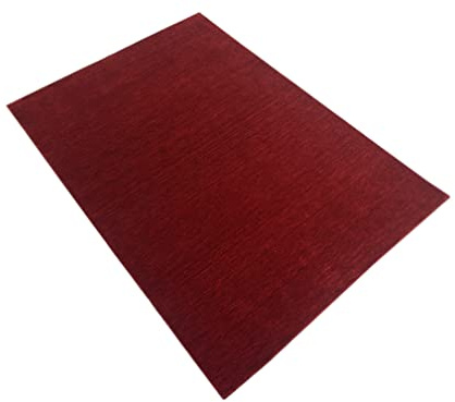 Teppich 100% Wolle Gabbeh 170x240 cm Handgewebt einfarbig gefärbt (Rot)