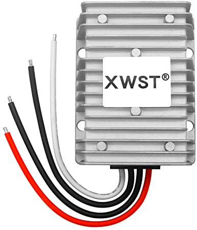 XWST DC 12V Step up to 48V 8A 384W Convertidor de voltaje, regulador de 48 voltios, resistente al agua, fuente de alimentación del transformador DC/DC Boost (12V a 48V 8A)