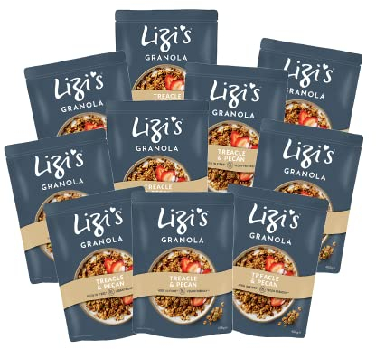 Lizi's 10x Granola - Treacle & Pecan | Lecker als Müsli oder Snack | 10x 400 g