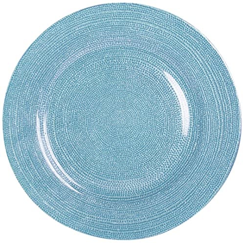 H&h set 6 sottopiatti glossy in vetro colorato cm 32
