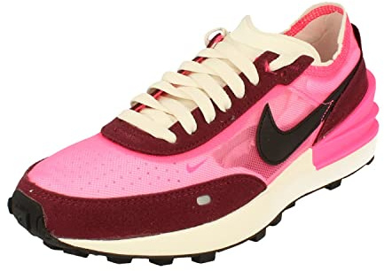 NIKE Womens Waffle One Trainers DQ0855 Sneakers Shoes (UK 4.5 US 7 EU 38, Hyper Pink Black Dark Beetroot 600)