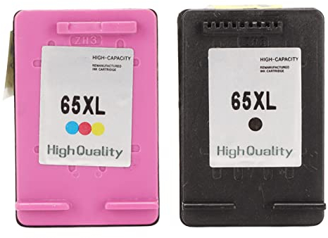 Elprico 2 Stück 65XL Tintenpatronen, Ersatztintenpatrone Schwarz für HP für Envy 5055 5052 5010 für DeskJet 3755 2600 3752 2652