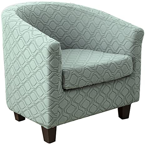 Sesselbezug Chesterfield Stuhl Bezüge Wannenstuhl Bezüge 2-teilige Clubstuhl Bezüge für Clubsessel Sesselüberwurf Tullsta Stuhl Bezüge 1-Sitzer Matcha Grün