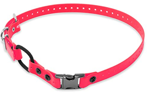 Educator Elastisches Hundehalsband mit Druckknopf, Biothan, wasserdicht, geruchsneutral, einfach zu verbinden und zu trennen, D-Ring mit bequemer, elastischer Schnalle, verstellbar für eine