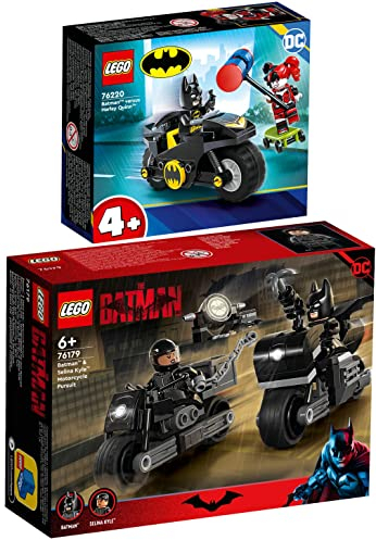 Lego 2er Set: 76220 Batman vs. Harley Quinn & 76179 Batman & Selina Kyle: Verfolgungsjagd auf dem Motorrad