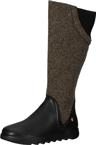 Softinos P900726000 Damen Winterstiefel Leder schwarz/braun schwarz/braun