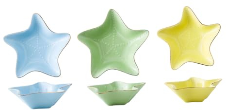 IMIKEYA 3stücke Keramik Sauce Gericht Haushalt Snack Schale Miniteller Gewürzbehälter Küche Dippen Soßen Aufbewahren Leicht Kompakt Tragen Großzügig Sternförmig Design Attraktiver