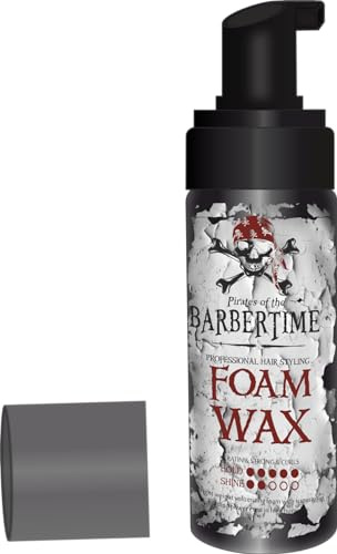 BARBERTIME Foam Wax 150ml – Locken Schaumwachs mit Keratin für mehr Volumen – Leichter Styling-Schaum mit extra Halt, Glanz & geschmeidigem Finish