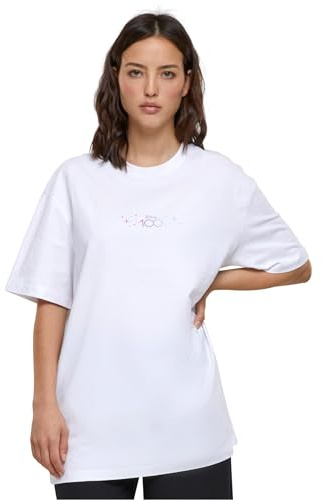 MERCHCODE Damen Mc881-ladies Disney 100 Castle Tee T-Shirt, Weiß, XL EU