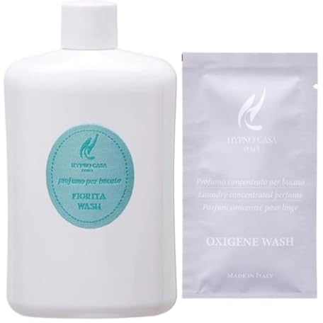 Hypno Casa - Profumo Concentrato per Bucato Made in Italy, per Lavatrice e a Mano - 400 ml + 1 Bustina Omaggio da 10 ml. (Fiorita Wash)