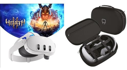 Meta Quest 3 128GB and Venom VR Headset Storage and Carry Case