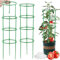 Generisch Tomaten Rankhilfe, Rankhilfe Gurken Pflanzen mit Verstellbarer Höhe, Tomatenturm Gurken Rankhilfe Bohnen Rankhilfe Pflanzen Rankhilfe-60Ringe + 60 Stangen + 50Clip