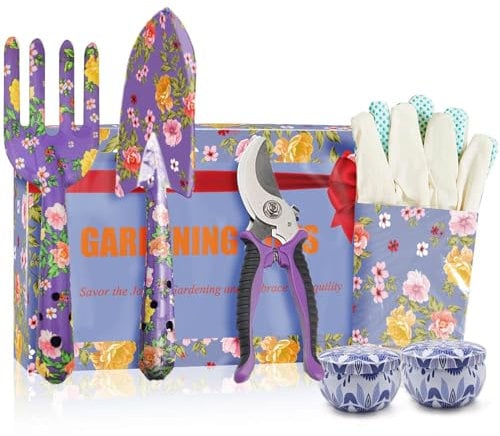 MOXTOYU 11 Pieces Garden Tools Set, Heavy Duty Gardening Tools Set with Garden Tool Bag, Gardening Gift, Stainless Steelag Gardening Kit, Garden Hand Tools for Man, Women, Gardener