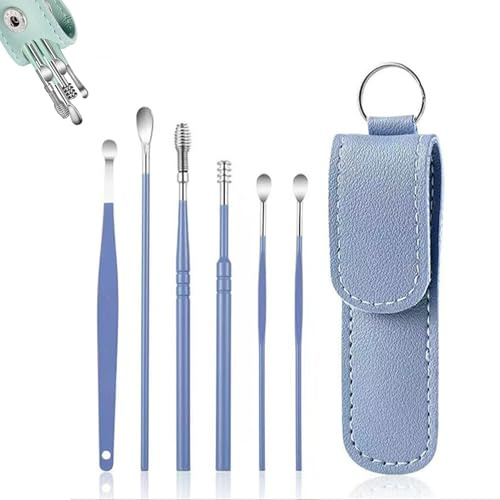 Earwax Cleaner Tool Set, The Most Professional Ear Cleaning Master in 2024, Portable Ear Wax Removal Tool Ear Cleaning Kit. (Blue)