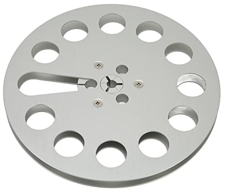 LUCKDANO Open Reel Tonband-Leerspule – 1/4 7 Zoll Leere Spule mit 11 Löchern – Perfekter Ersatz für Tonbandgeräte – Silber