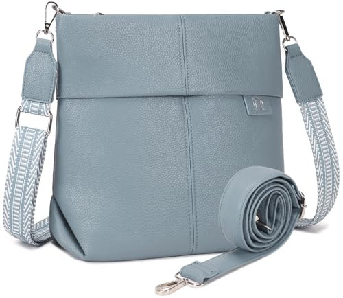 Myhozee Umhängetasche Damen Mittelgroß Handtasche - Klein Crossbody Bag PU Leder mit 2 Gurt, Schultertasche Tasche Damenhandtasche Uni mit Breitem Gurt für Frauen Damen