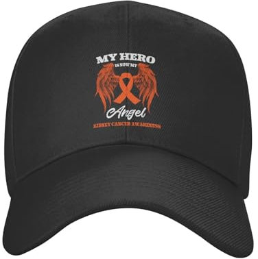 Unisex Baseballkappe Wing Angel Nierenkrebs-Aufklärung Distressed Basecap Verstellbar Baseball Cap Vintage Baseball Kappen Für Sport Draussen Wander