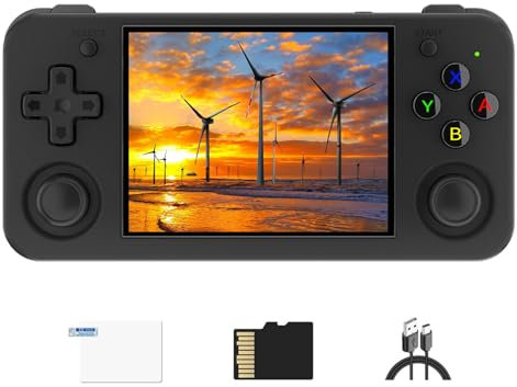 RG35XX H Consola Retro con Linux, Arm Cortex-A53 1.5GHz, 64GB Consolas de Videojuegos Consola de Juegos Portátil de 3.5 Pulgadas, Soporta Salida de TV HDMI 3300mAh