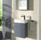 CASAMO Gäste WC Waschbecken mit Unterschrank Premium Waschtisch Set Badmöbel (für rechte Hand, Anthrazit)
