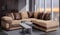 Dino Jumbo Cord Sofa Range - Elegant L-Shape 4-Seater Right-Facing Corner Sofa - Comfortable & Stylish Living Room Furniture (brown/mocha, Corner Right)