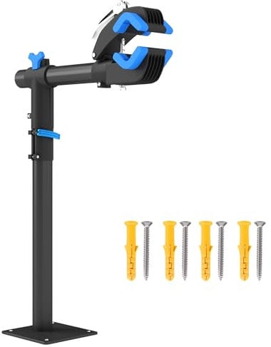 HOMCOM Fahrrad-Reparaturständer, höhenverstellbare Werkstattfüße, Fahrradständer auf Füßen oder an der Wand, max. Belastung 25kg, Montage Wartung Reparatur Mountainbike, Rennrad, schwarz