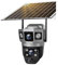 diacyxwf Telecamera IP Solare a Doppia Lente da 12 MP, Tre schermi, 4G 6K, Sicurezza Esterna, Webcam WiFi, Visione Notturna PIR, Impermeabile, for la sorveglianza Domestica(WiFi Cam ADD 32G)