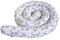 LOOLAY Schlangenkissen – Stoffschlange Dekoratives und Vielseitiges Wohnaccessoire – Stilvoller Zugluftstopper – Rolle aus Bio-Baumwolle – Handgefertigtes Deko-Kissen (Blumen Rosa 400 cm)