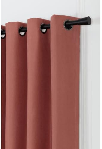 Moondream ThermActiv® Thermovorhang Winter+Sommer | Patentierte Technologie | EU Herstellung | Ösen | Rot MC7005 | 130B x 250H cm