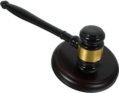 VANZACK 1 Juego Martillo De Subasta Juez De Jueces Gavel Abogado Martillo Accesorio De De Madera