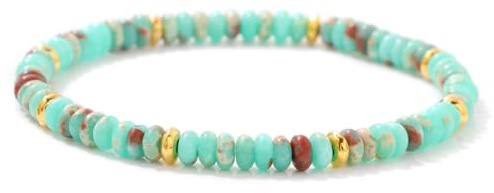 JENCVNL Perlenarmband für Frauen,4mm Naturstein Armband, Naturstein Perlen Armband,Perlenarmband für Damen,Edelstein Armbänder,Schmuck Yoga Geschenk Kaiserlicher Stein