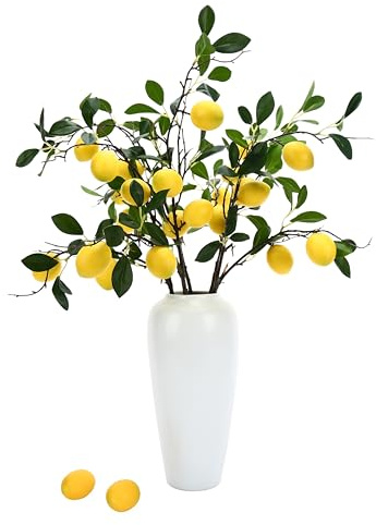 5pcs Artificial Lemon Large fruit.31 Inch Lifelike artificial plants indoor.lemon tree artificial.artificial fruits for decoration.outdoor artificial plants.Used For Homes.Offices.Festivals.Flowers