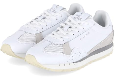BULLBOXER 6QQ0390101 1100 Damen Sneaker Low Leder & Textil in Weiss - Gr. 38