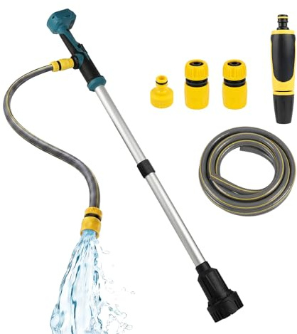 Cordless Stick Transfer Pump Compatible with Makita 18V Battery | Portable Submersible Pump for Water/Diesel, 3600L/h Fast Drain, 3m Head, Water Transfer Pump for Garden Pool/RV