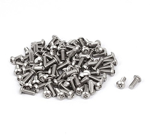 sourcing map 100 Stück M3x8mm 304 Edelstahl Linsenkopf Torx Schrauben Linsenschrauben DE de