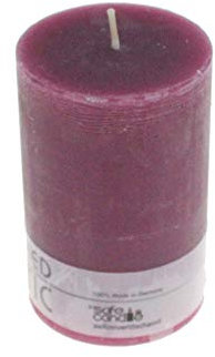 Wenzel Kerze Rustic 110×70mm selbstverlöschend Safe Candle Stumpenkerze Tischkerze, Farbe:Erika