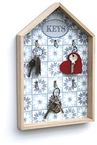 DENK Schlüsselkasten Weiß Holz Keys 32594 Schlüsselbox Schlüsselschrank Landhaus Vintage Shabby Chic