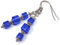 Pendientes de cristal azul claro y acero inoxidable