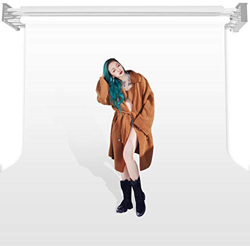 Seamless Background Paper Backdrop 2.72 x 10m, Arctic White, 93, Photo Studio Paper Roll for Portrait, Product, Pet, Family Photography Shooting, Video Filming