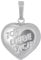Amor Motivanhänger 925 Sterling Silber Unisex Damen Herren Anhänger, 2,1 cm, Silber, Herz, Kommt in Schmuck Geschenk Box, 2023073